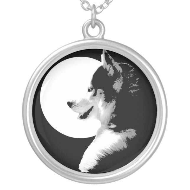 Husky Necklace Siberian Husky Malamute Necklaces (Front)
