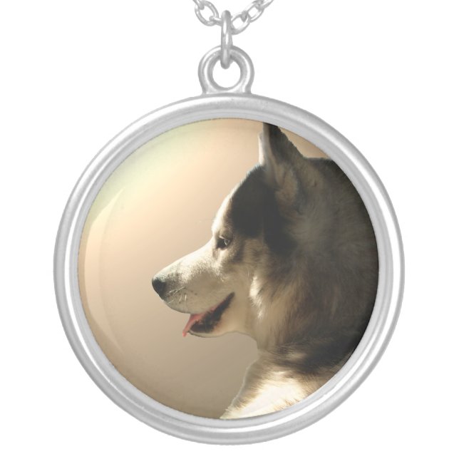 Husky Necklace Siberian Husky Malamute Necklaces (Front)