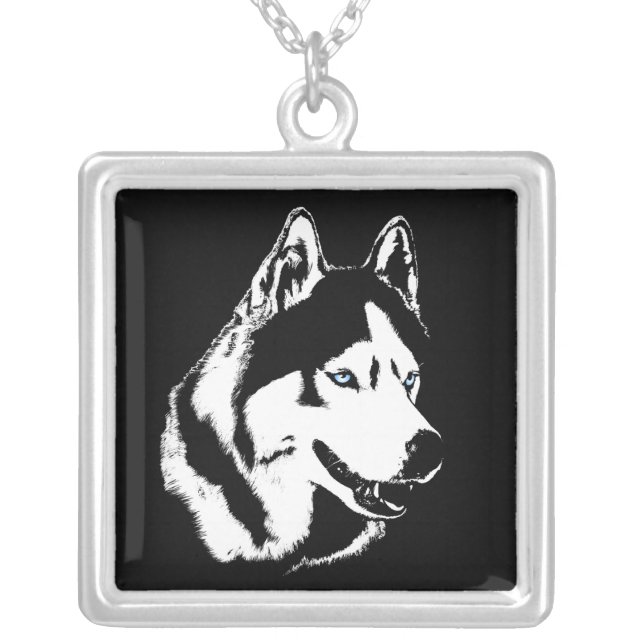 Husky Necklace Siberian Husky Malamute Necklaces (Front)