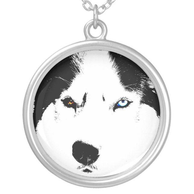 Husky Necklace Siberian Husky Malamute Necklaces (Front)
