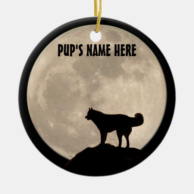 Husky Ornament Personalized Decoration (Front)
