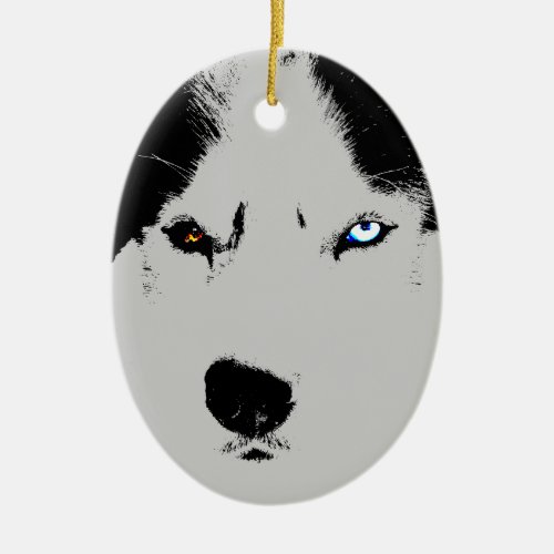 Husky Ornament Personalized Sled Dog Decoration