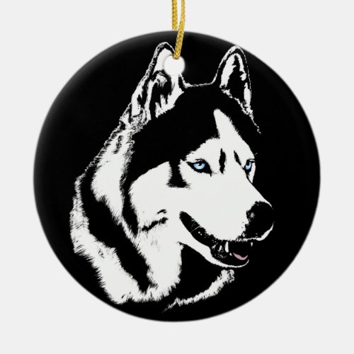 Husky Ornament Personalized Sled Dog Decoration