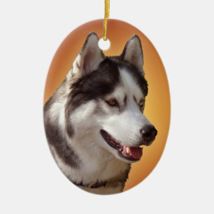Husky Ornament Personalized Sled Dog Decoration