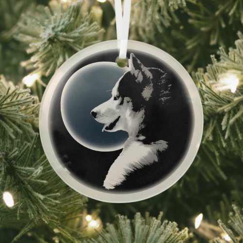 Husky Ornament Personalized Wolf Dog Decoration