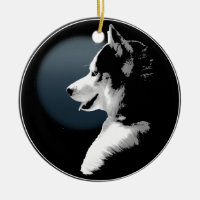 Husky Ornament Personalized Wolf Dog Decoration