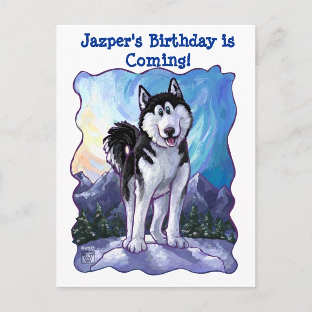 Husky Party Center Announcement Postcard (Front)