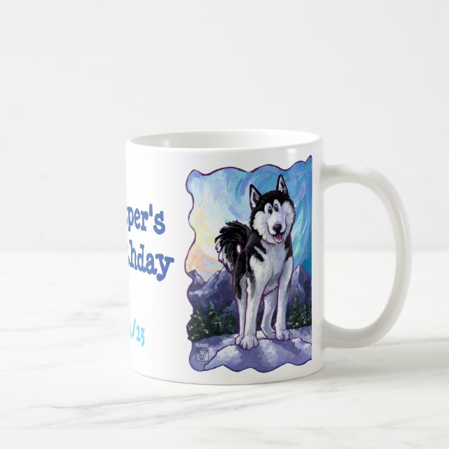 Husky Party Center Coffee Mug (Right)