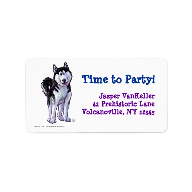 Husky Party Center Label (Front)