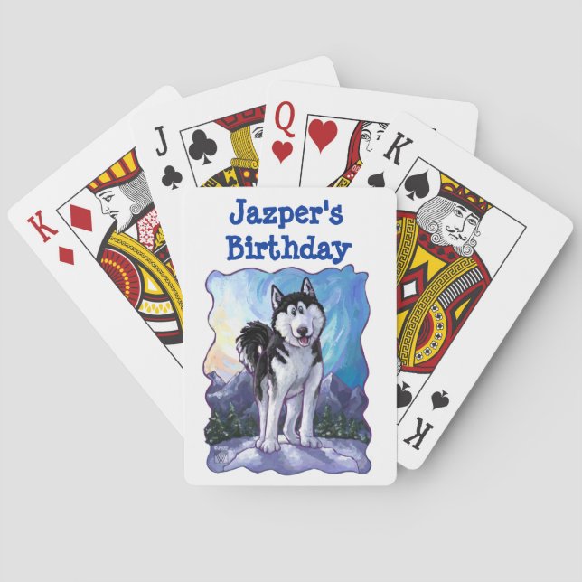 Husky Party Center Poker Cards (Back)