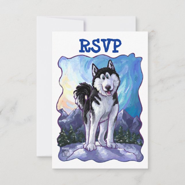 Husky Party Center RSVP Cards (Front)
