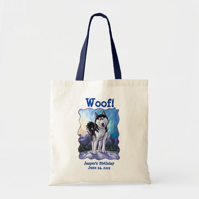 Husky Party Center Tote Bag (Front)