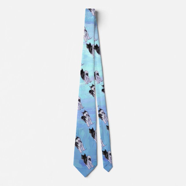 Husky Patterns Neck Tie (Front)