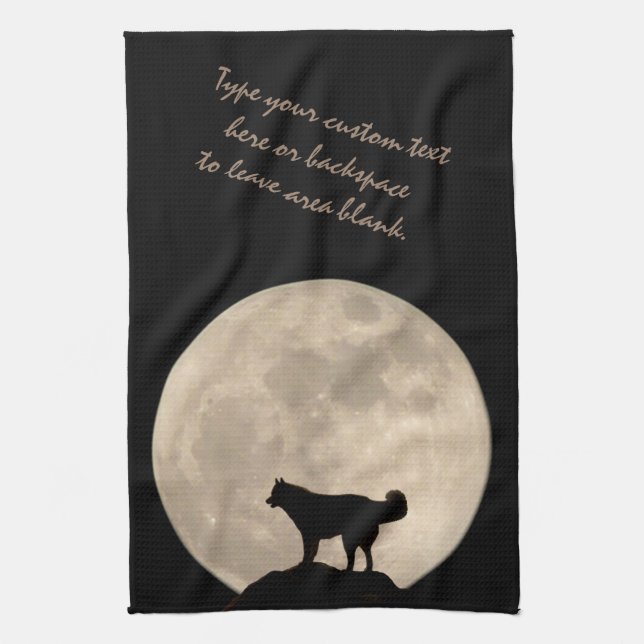 Husky Personalized Sled Dog Lover Tea Towels Gifts (Vertical)