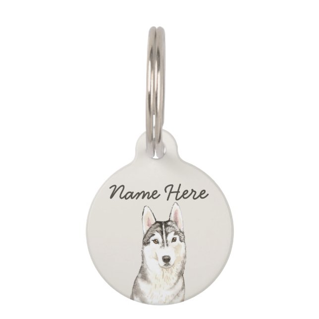 Husky Pet ID Tag (Front)