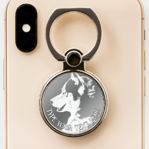 Husky Phone Holder & Stand Husky Pup Phone Grips