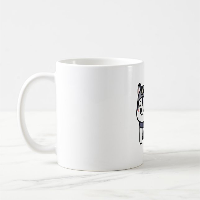 Husky Pilot Dog Lover Malamute Coffee Mug (Left)