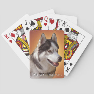 Husky Playing Cards Personalize Sled Dog Cards
