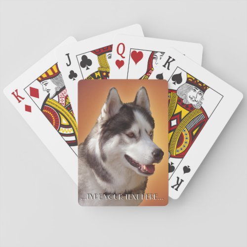 Husky Playing Cards Personalize Sled Dog Cards