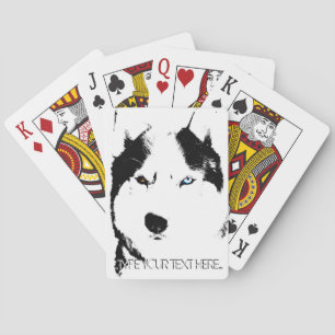 Husky Playing Cards Personalize Sled Dog Cards