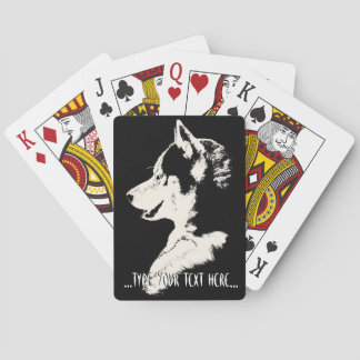 Husky Playing Cards Personalize Sled Dog Cards