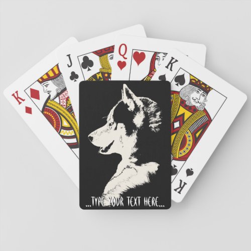 Husky Playing Cards Personalize Sled Dog Cards
