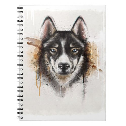 Husky Poppers Canvas Notebook