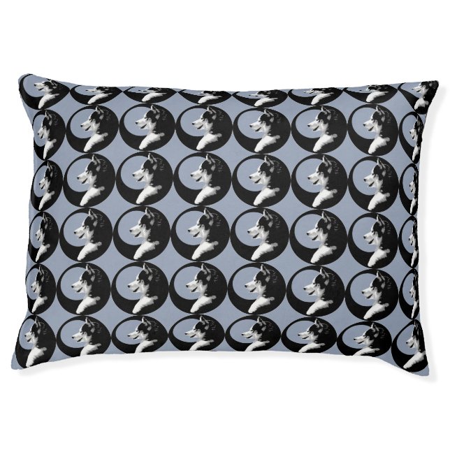 Husky Pup Bed Siberian Husky Wolf Dog Beds Custom (Front)