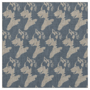 Husky Pup Fabric Siberian Husky Fabric Dog Pattern