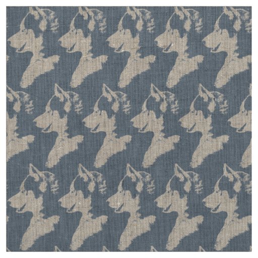 Husky Pup Fabric Siberian Husky Fabric Dog Pattern