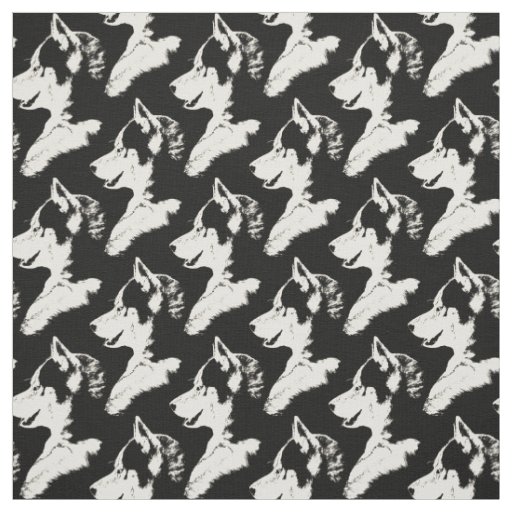 Husky Pup Fabric Siberian Husky Fabric Dog Pattern