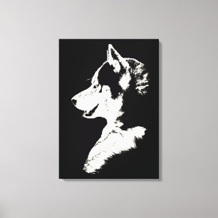 Husky Pup Print Siberian Husky Dog Canvas Print