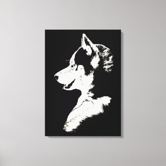 Husky Pup Print Siberian Husky Dog Canvas Print