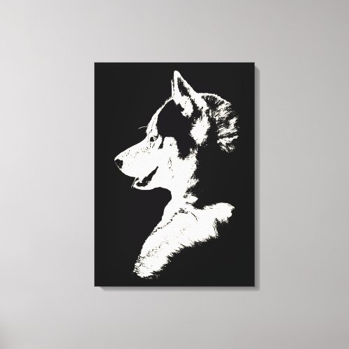 Husky Pup Print Siberian Husky Dog Canvas Print