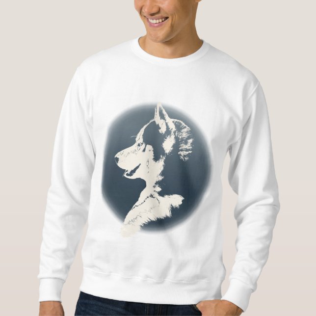 Husky Pup Shirt Husky Sweatshirt Sled Dog Shirts (Front)