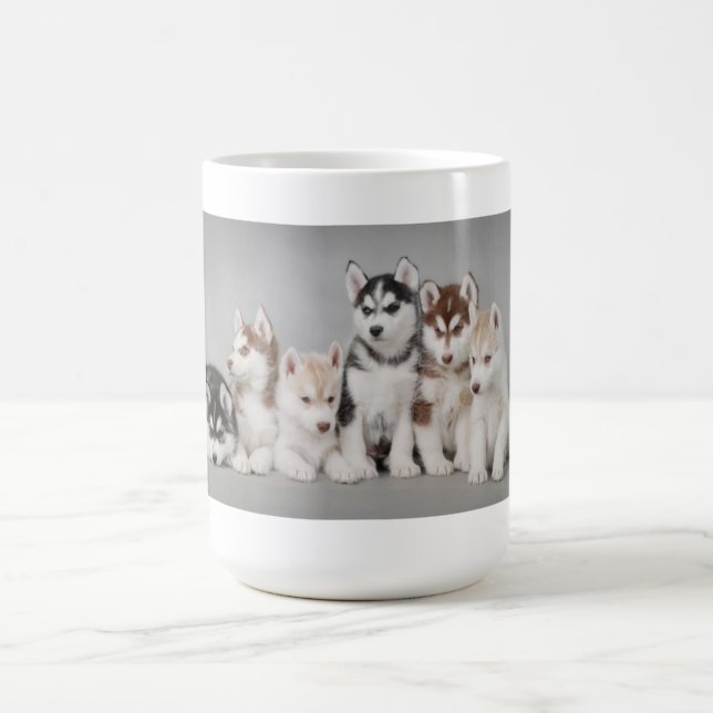 Husky puppies coffee mug (Center)