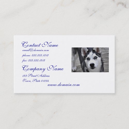 Husky Puppy Business Cards