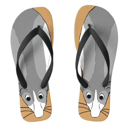Husky rat flip flops