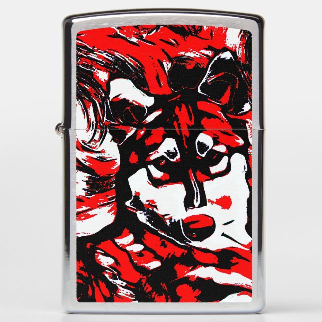 Husky Red Zippo Pocket Lighter (Front)