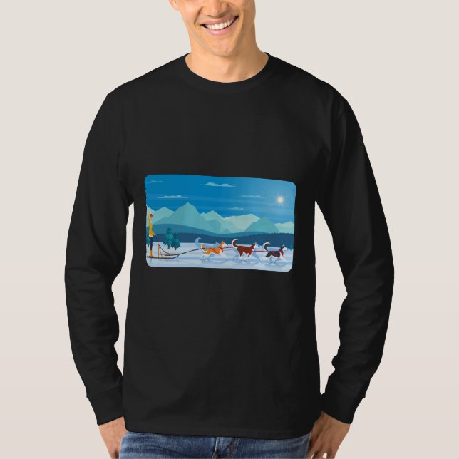 Husky Riding Style T-Shirt (Front)