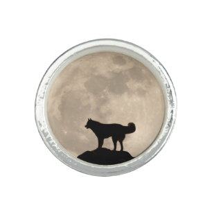 Husky Ring Siberian Husky Malamute Moon Dog Ring