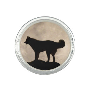 Husky Ring Siberian Husky Malamute Moon Dog Ring