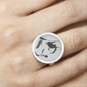 Husky Ring Siberian Husky Malamute Sled Dog Ring