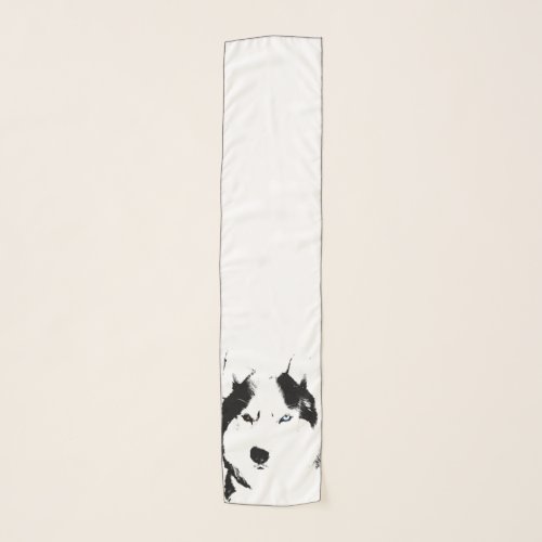 Husky Scarf Siberian Husky Malamute Sled Dog Scarf