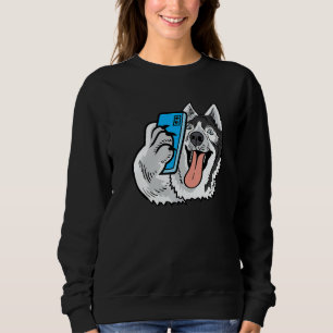 Husky Selfie Photographer   Sweatshirt