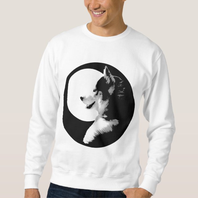 Husky Shirts Sled Dog Sweatshirt Wolf Dog Shirt (Front)