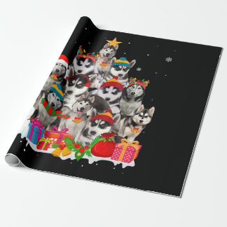 Husky |Siberian Husky Christmas Tree Pet Dog Lover Wrapping Paper