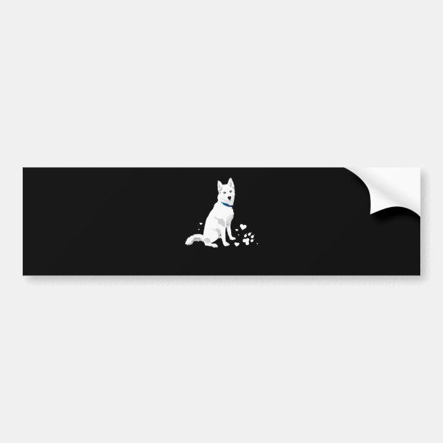 Husky Siberian Husky Sweet White Snow Dog Bumper Sticker (Front)