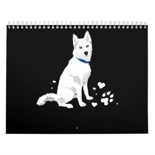 Husky Siberian Husky Sweet White Snow Dog Calendar