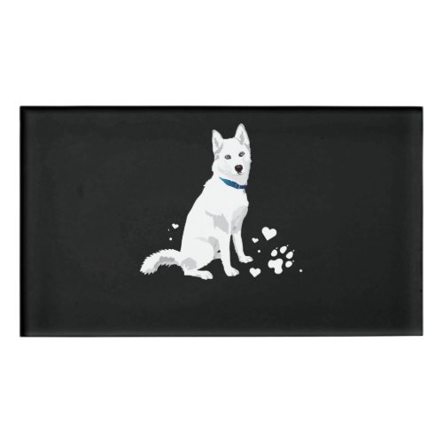 Husky Siberian Husky Sweet White Snow Dog Name Tag